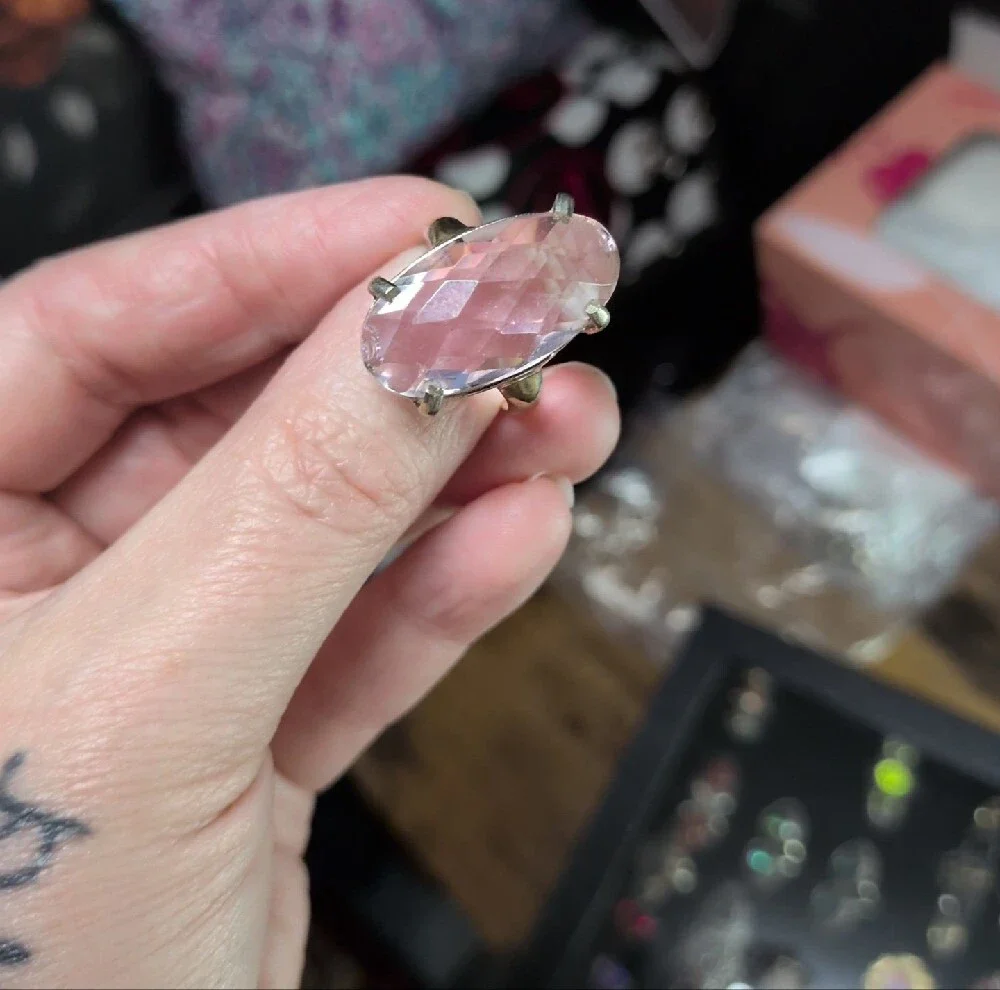 Elegant Pink Kunzite Gemstone Ring